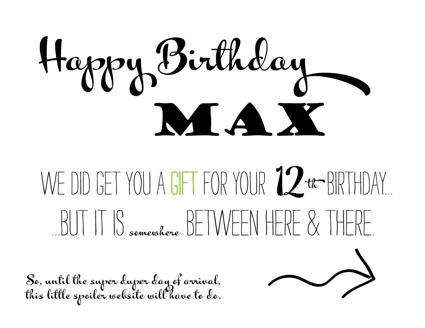 Happy Birthday Max